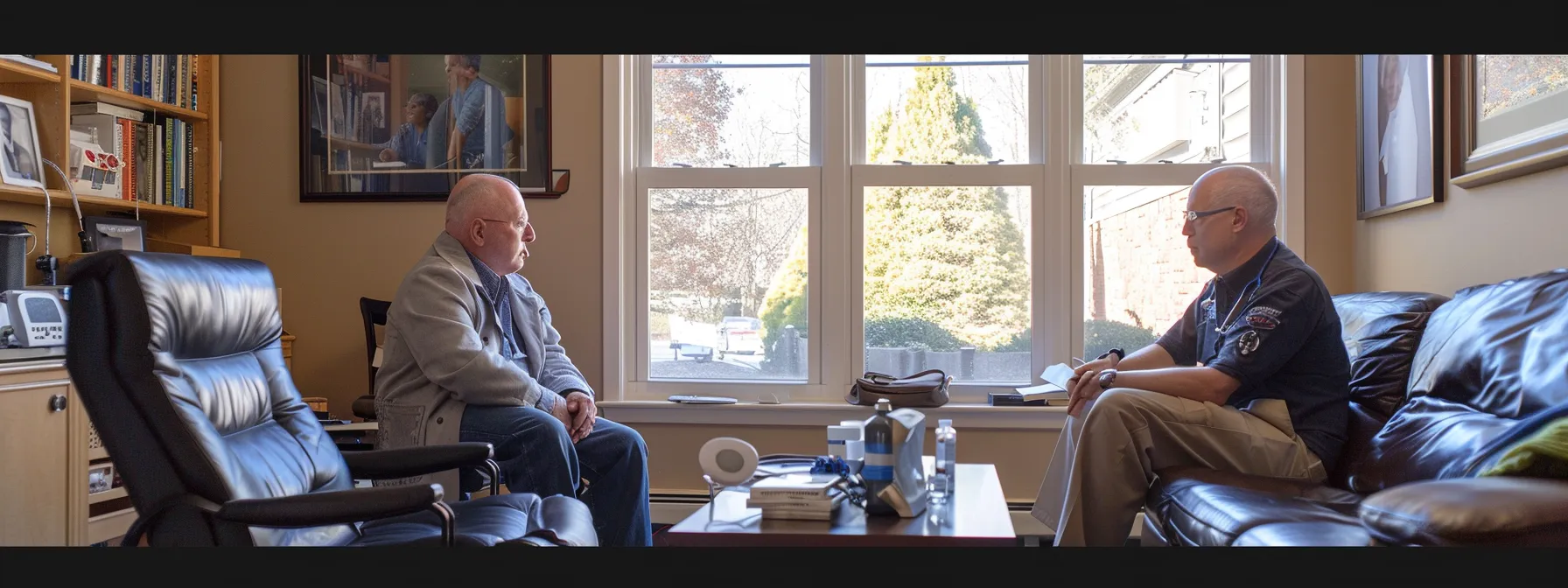 a doctor discussing preventive strategies with a patient during an annual wellness visit.